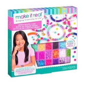 Make It Real Bracelet Making Kit With Beads & Charms 3336 PCS For Kids Ages 8+ D
